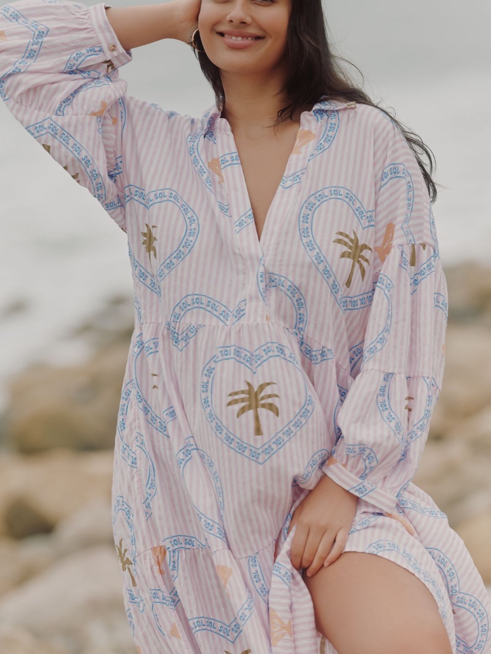 NWT Anthropologie The Carolita Printed Tiered Shirt Dress by Celandine